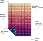 zzlamb Camping Blanket, Outdoor Lightweight Travel Blanket Puffy Portable Down Alternative, Windproof Warm Cloak with Snaps, Cozy Quilt Backpacking Picnic RV Plane Car Hammock Beach Climbing