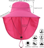 Home Prefer Outdoor UPF50+ Sun Hat Wide Brim Mesh Fishing Hat with Neck Flap