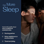 Alpine SleepDeep - Soft Ear Plugs for Sleeping and Concentration - New 3D Oval Shape and Noise Reducing Gel for Better Attenuation - 27 dB - Ideal for Side Sleeper - 1-Pair Reusable: M/L White