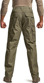 CQR Men's Tactical Pants, Water Resistant Ripstop Cargo Pants, Lightweight EDC Work Hiking Pants, Outdoor Apparel