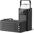 Portable Power Station 99Wh 27000mAh Portable Charger Power Bank with Camping Light 22.5W Fast Charging QC 3.0 PD Built in Cables Outdoor Generator for Hiking Fishing Travel