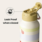 BOTTLE BOTTLE 32oz Insulated Water Bottle Stainless Steel Sport Water Bottle with Straw Dual-use Lid Design for Gym with Pill Box