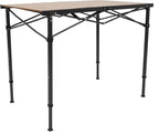 ALPS Mountaineering Overlanding Table, Aluminum Roll-Top with Wood-Look, Adjustable Height