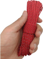 2mm Reflective Guyline Camping Paracord, Ultralight Thin Cord Rope for Tarp Rain Fly Tent Camping, 65 Feet (Red)