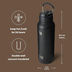 BOTTLE BOTTLE 40 oz sports water bottle stainless steel insulated water bottle with straw and pills holder