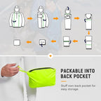 baleaf Men's Rain Jacket Waterproof Windbreaker Raincoat Running Cycling Hiking Gear Hood Lightweight Reflective Packable