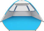 Gorich Beach Tent Sun Shelter for 3/4-5/6-7/8-10 Person with UPF 50＋ UV Protection, Lightweight & Easy Setup Beach Shade Canopy, Portable Beach Shade Tent Beach Cabana