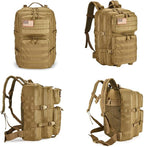 Military Tactical Backpack 45L Large Tactical Backpack for Men, Hiking Rucksack With Bottle Holder