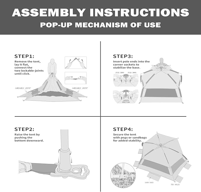 Beach Tent for 3-4 People, Pop-Up Beach Tent Automatic Setup, UV Protection, Extendable Floor, Ventilating Windows, Portable Outdoor Sun Shelter, Green