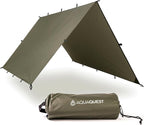 AquaQuest Defender Tarp – Heavy-Duty Waterproof (20,000 mm) Seam-Taped Rain Fly for Camping, Bushcraft & Survival