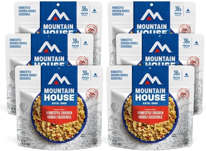 Mountain House Homestyle Chicken Noodle Casserole Freeze Dried Backpacking & Camping Food 6-Pack