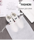30 eco-friendly travel shoe bag storage bags, non-woven breathable dust-proof bag with rope, suitable for storing shoes and bags, isolate dust and keep shoes and bags clean and tidy. (9.8inX13.77in)