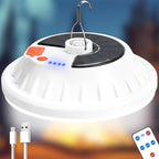 Solar Camping Light with Remote 6000LM, Rechargeable Hanging Light Portable LED for Home, Tent Canopy Lights Solar Camping Lanterns for Power Outages, Emergency, Hurricane