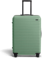 Away Medium Checked Luggage, Lightweight Hard Shell Suitcase with Spinner Wheels, Durable Rolling Luggage, TSA Lock, 26 Inch, Sea Green