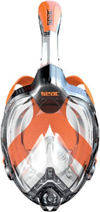 SEAC Libera, Full Face Snorkeling Mask, Hypoallergenic Silicone, Quick Release, EN136:2000 Certified, 4 Sizes