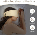 100% Mulberry Silk Sleep Mask Eye Mask for Women Man with Adjustable Band, for Side Sleeper Blackout Sleep Mask for Travel Rest and Office (Gold)