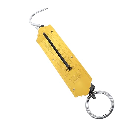 OUNONA 2pcs Portable Mechanical Spring Hanging Scale with Hook 50kg Capacity Handheld Upright Balance Scale for Luggage Produce and Fish Weighing