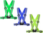 Running Reflective Vest Gear 3 Pack, Adjustable Safety Vest High Visible Reflective Belt Straps Night Walking Vest