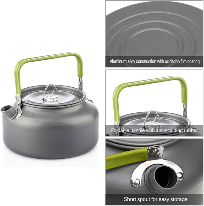 Doorslay Camping Kettle Tea Kettle with Carrying Bag Coffee Tea Pot 1.2L Coffee Kettle
