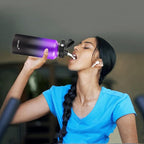 Water Bottle Insulated 32oz 40oz 64oz 128oz Straw Lid Spout Lid & 3 Lids, Leak Proof, Vacuum Insulated,Stainless Steel Water Bottle Wide Mouth for Sports, Gym or Office