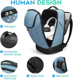 FUTURE AESTHETICS Business Smart Backpack Waterproof for women,men,Fight Approved Durable Backpack suitable as overnight and travel backpack (Light blue)