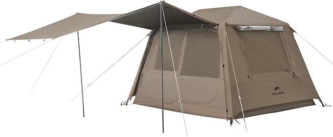 Naturehike Village Instant Tent, 4 Person 8 Person Camping Tent with Full Rainfly, Waterproof Large Cabin Tents for Car Camping