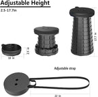 2025 Upgraded Portable Folding Stool, Collapsible Stools, 440lbs Max Weight, Lightweight But Sturdy, Telescoping Foldable Camping Stool for Outdoor Fishing Hiking Travel BBQ