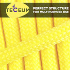 TECEUM 5/32" Paracord Rope 1000 – 1000ft / 200ft / 100ft / 50ft – Tactical Parachute Cord 4mm – 45+ Colors – Nylon String for Survival & Camping Gear – Stripe Cord for Survival – Utility Rope