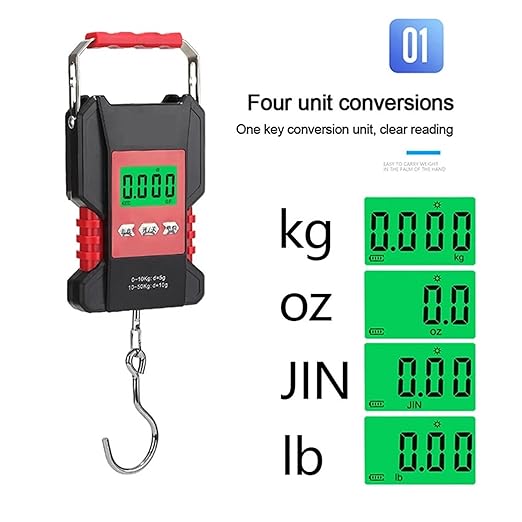 Luggage Weight Scale, Digital Crane Scale with Hanging Hook, 50kg LCD, USB Rechargeable, Luggage, Waterproof Electronic,for Travel
