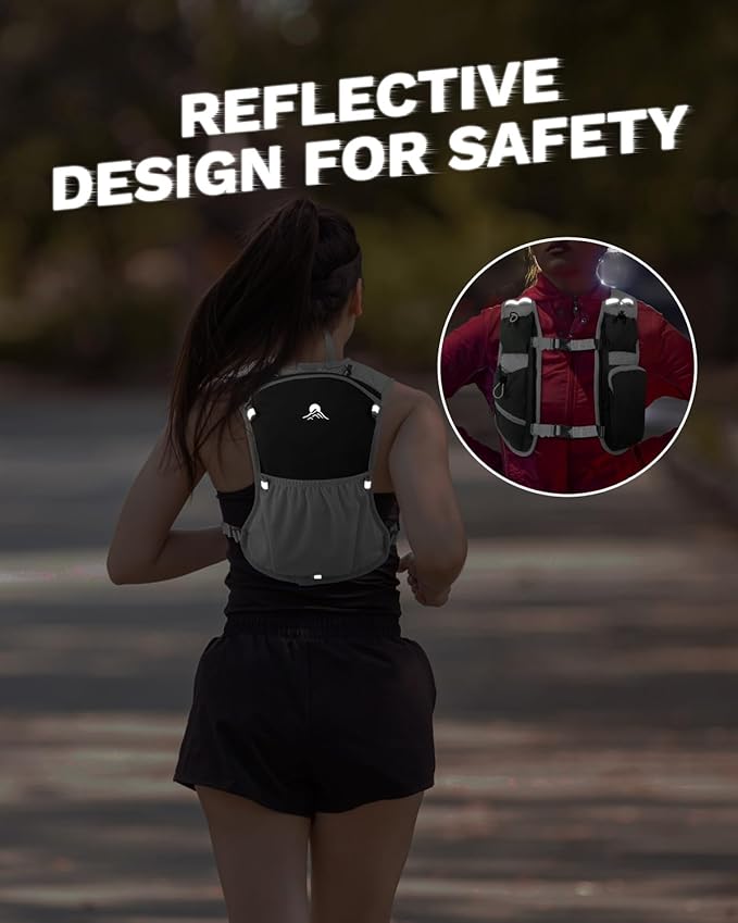 Running Vest for Women and Men, Hydration Running Backpack, Runners Vest, Hydration Vest for Walking, Marathon, Hiking