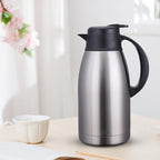GiNT Stainless Steel Thermal Coffee Carafe, Double Walled Vacuum Water and Beverage Dispenser, 12 Hour Heat Retention, 65 OZ /1.9 Liter, Silver