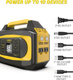LIPOWER Portable Power Station 500W, 472Wh Solar Generator, Backup Lithium Battery with AC Outlets for Camping CPAP Emergency RVs (Solar Panel Optional)