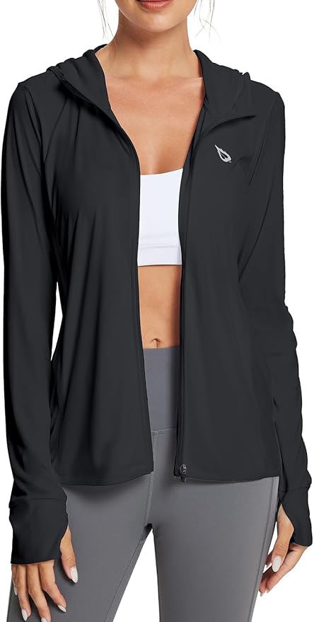 baleaf Women's Sun Protection Jacket Hoodie Clothing Lightweight Long Sleeve Sun Cover Up Shirt