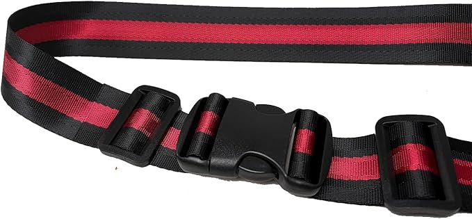 MAGARROW 65" 1.5" Utility Straps with Buckle Adjustable, 4-Pack (RED/Black (4-PCS))