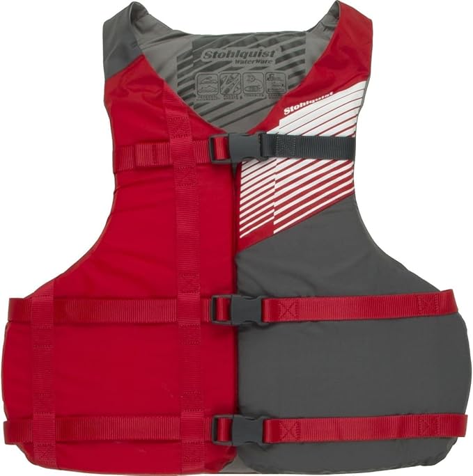 Stohlquist FIT Oversized Adult Life Jacket, US Coast Guard Approved Type III Life Vest, PFD for Men and Women, Easily Adjustable, Lightweight and High Buoyancy - Plus Size (48-60" Chest)
