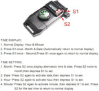 5/8 Inch Compass Flint Scraper Fire Starter Whistle Buckle Paracord Bracelet Outdoor Camping Emergency Survival Travel Kits