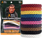 Mosquito Repellent Bracelets | Crafted for Adventure | Adjustable Leather | DEET-Free | Long-Lasting Protection | Pack of 10
