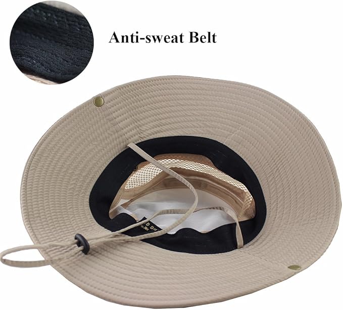 CAMOLAND Mens Fishing Hat Wide Large Brim Sun Hat with Outdoor UV Protection