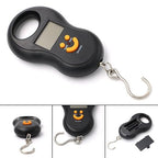 Pocket Portable 50kg/10g LCD Digital Scale Electronic Hand Held Hook Belt Luggage Hanging Scale Backlight Balance Weigting Random Color