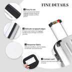 2 Pack Luggage Handle Wrap with Travel Tags - Non-Slip Protective Cover Soft Handle Grips Covers for Suitcase(Funny Cat Fishing Wooden)