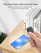 Dual System Bluetooth Tracker Tag for iOS or Android, Keys Finder and Item Locator for Keys, Bags and More, Phone Finder, Up to 300 ft Range, Replaceable Battery, Water-Resistant, 4 Pack