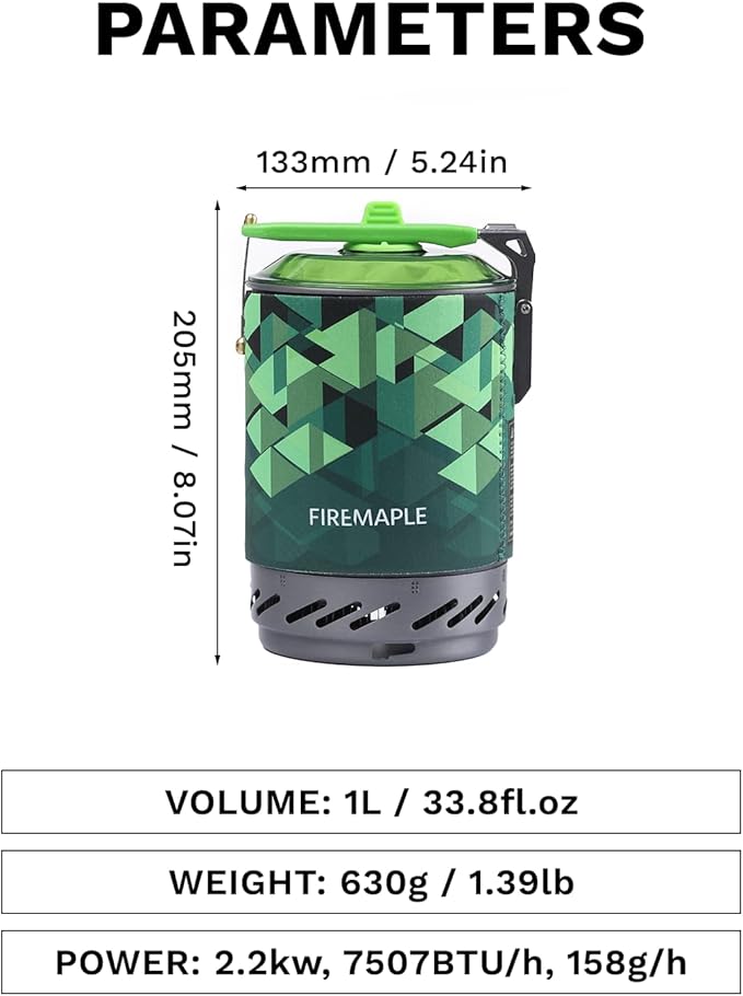 Fire-Maple Fixed Star 2 Backpacking and Camping Stove System - Outdoor Propane Camp Cooking Gear, Portable Pot/Jet Burner Set, Ideal for Hiking, Trekking, Fishing, Hunting Trips and Emergency Use