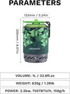 Fire-Maple Fixed Star 2 Backpacking and Camping Stove System - Outdoor Propane Camp Cooking Gear, Portable Pot/Jet Burner Set, Ideal for Hiking, Trekking, Fishing, Hunting Trips and Emergency Use