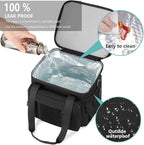 Expandable Large Tactical Lunch Box for Adults, Heavy Duty Durable Lunch Cooler Bag with MOLLE Lunch Pail for Work Camping Fishing Picnic (Black, 16L)