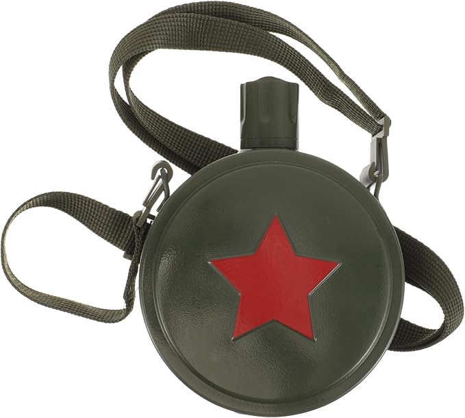 Stainless Steel Water Bottle for Camping Portable Canteen Pouch Outdoor Accessory 304 Steel Green