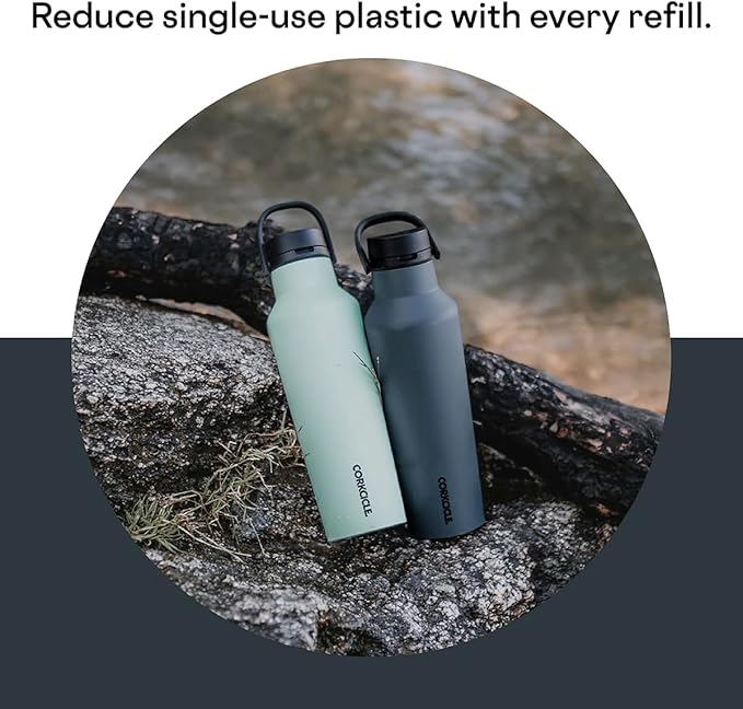 Corkcicle Sport Canteen Insulated Tumbler, Rucksack, 32 oz – Reusable Water Bottle Keeps Beverages Cold for 25 Hours & Hot 12 Hours – Cupholder Friendly Tumbler with Screw-On Cap
