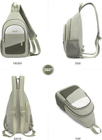 LOVEVOOK Sling Bag for Women, Sling Backpack Crossbody Bag Convertible, Small Diaper Bag Hiking Daypacks Water-resistant, Travel Shoulder Bag Chest Bag