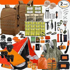 72 Hour Survival Kit - 228 Pieces Survival Gear and Supplies - 45L Go Bag Emergency Backpack, First Aid, Water Filter, Tools, Tent, Camping Essentials, Emergency Preparedness - The Alpha