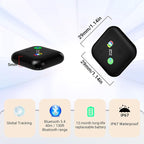 Dual-System Compatible Bluetooth Tracker for iOS or Android Key Finder, Item Locator, Smart Luggage Tracker, Pet Tracker Works with Apple Find My or Google Find Hub IP67 Waterproof Rating (2-Pack)