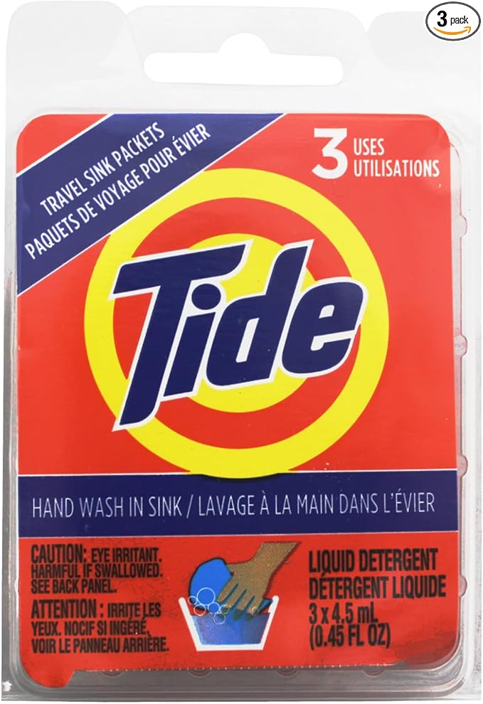 Tide Travel Sink Packets Size 3ct